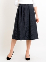 レオパードジャガードスカート/ブラウン柄