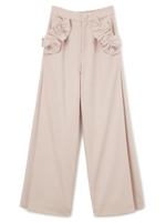 フリフリワイドパンツ/ピンク