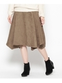 フェイクスエードイレギュラーヘムスカート/ライトベージュ(051)
