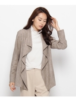 フェイクスエードラッフルカラージャケット/キャメル(041)