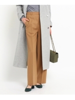 フラノ ワイド ストレートパンツ/サンドベージュ(053)