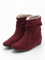 インヒールショートブーツ/ワイン/S