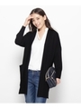 ショールカラーロングニットカーディガン/ブラック(019)