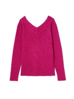 ラグランスリーブリブニット/ベージュ(040)