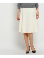 圧縮ウールフレアスカート/ブラック(019)