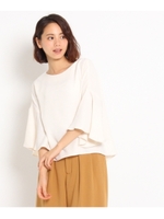 フレアスリーブシャツ/ブルー系(094)