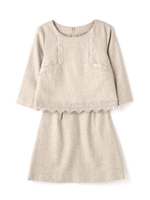 SCALLOP LACE TWEED/グレー(020)