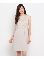 [L]ピーチコードレースワンピース/ベージュ(452)