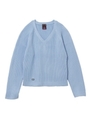 V NECK KNIT TOP/アッシュ