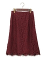 【WEB限定】◎JCTM Aライン レース　スカート/Wine