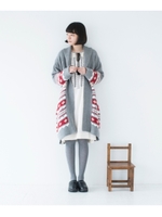 ジャガードカーディガンニット/ダークグレー(013)