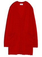 ミドルレングスカーディガン/RED