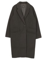 ロングチェスターコート/チャコール