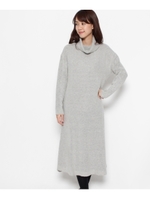 オフタートルミディ丈ニットワンピース/ホワイト系(002)