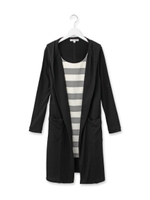 ◆マタニティレイヤード風フーデッドワンピース/ブラック(019)