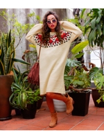 【anap mimpi】ノルディック柄ニットワンピース/NVY