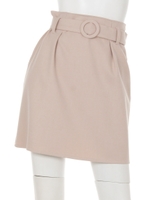 バックベルト付タイトスカート/ピンク