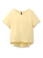 Vネック半袖ブラウス/レモンイエロー(031)