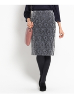 フロッキーエンブロイダリーレーススカート/アイボリー(004)