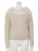 ヨークレースネコフェザーショートプルオーバー/グレー