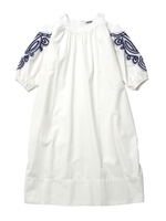 EMBROIDERED DRESS/ホワイト