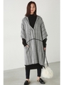 【AZUL by moussy】ポンチョフーディカーディガン/T.GRY