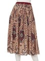 ペーズリー柄オリジナルプリントフレアスカート/BEIGE MID