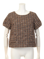 ミックスツイードセットアップP／O/ネイビー