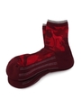 光吸収蓄熱迷彩ストライプソックス/ワインレッド(963)