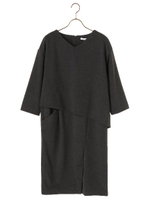 アシメデザインワンピース/グレー