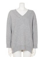 【Omekashi】太リブVプルオーバー/LGRY