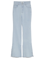 スリットデザインフレアデニムパンツ/LBLU