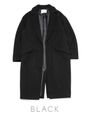 wool chester coat/BLACK