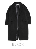 wool chester coat/BLACK