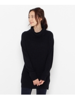 オフタートルネックニットワンピース/ネイビー(093)