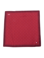 グレンチェックヘムトリコロールドットハンカチ/レッド(568)