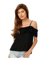 フェイクスエードフリルトップス/CAMEL