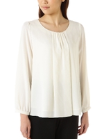 フロントタックブラウス/ホワイト(031)