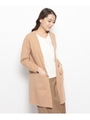 ロングカーディガン+プルオーバー/ベージュ(052)