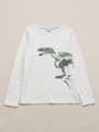 21/-天竺恐竜PT長袖Tシャツ/グリーン
