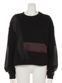 MIX LINE GLITTER TOPS/BLK