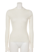 【ANAP】シンプルリブニットトップス/O.WHT