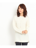 ゲージミックス畦ニット/ホワイト(002)