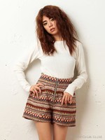 ゴブランショートパンツ/レッド柄