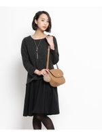 ブークレ異素材ドッキングワンピース/キャメル(041)