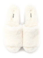 プラットフォームフェイクファーシューズ/WHT