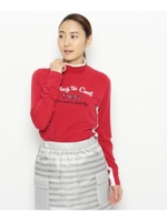 プリント配色ハイネックプルオーバー/ホワイト系(002)