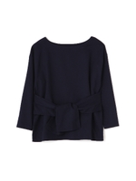 リボンマークブラウス/ネイビー(120)