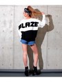 【ANAP】BLAZEファーロゴ裏起毛トレーナー/RD