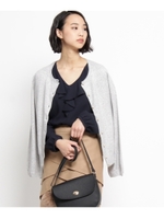 パールビジューボタンニットカーディガン/ピンク系(074)